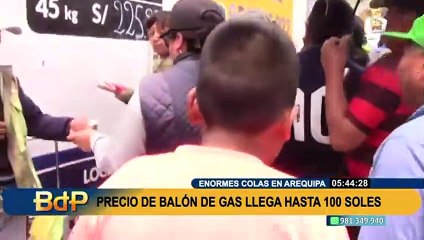 Largas colas en Arequipa ante desabastecimiento: precio del balón de gas llega hasta S/100