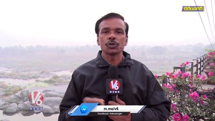 Dense Fog Covers Manair Dam In Karimnagar _ Weather Updates _ V6 News (2)