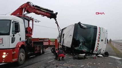 5 KİŞİNİN ÖLDÜĞÜ KAZADA OTOBÜS 7 SAAT SONRA KALDIRILDI