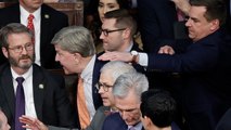 Moment GOP representative restrained after confronting Matt Gaetz during clashes on House floor