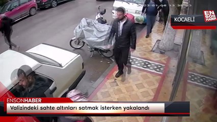 Kocaeli'de valizindeki sahte altınları satmak isterken yakalandı