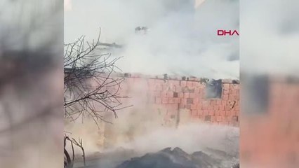 İSTANBUL-AVCILAR'DA GECEKONDU ALEV ALEV YANDI