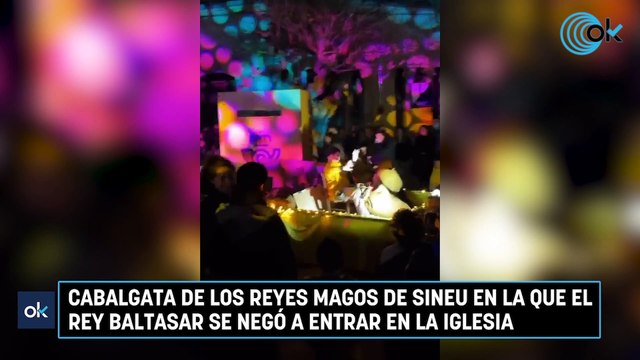 Cabalgata de los Reyes Magos de Sineu en la que el rey Baltasar se negó a entrar en la iglesia