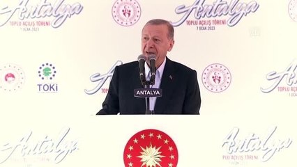 Cumhurbaşkanı Erdoğan: "Antalya'nın, belediyelerin görevi olduğu halde yapmadıkları, atık su arıtma tesislerini de biz yapıyoruz"