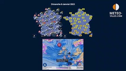 prévisions météo villes du samedi 7 janvier 2023