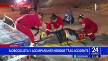 Callao: motociclista y acompañante terminan heridos tras terrible accidente