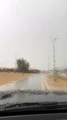 Sheikh Hamdan driving in rain