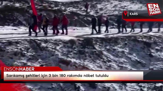 Sarıkamış şehitleri için 3 bin 180 rakımda nöbet tutuldu