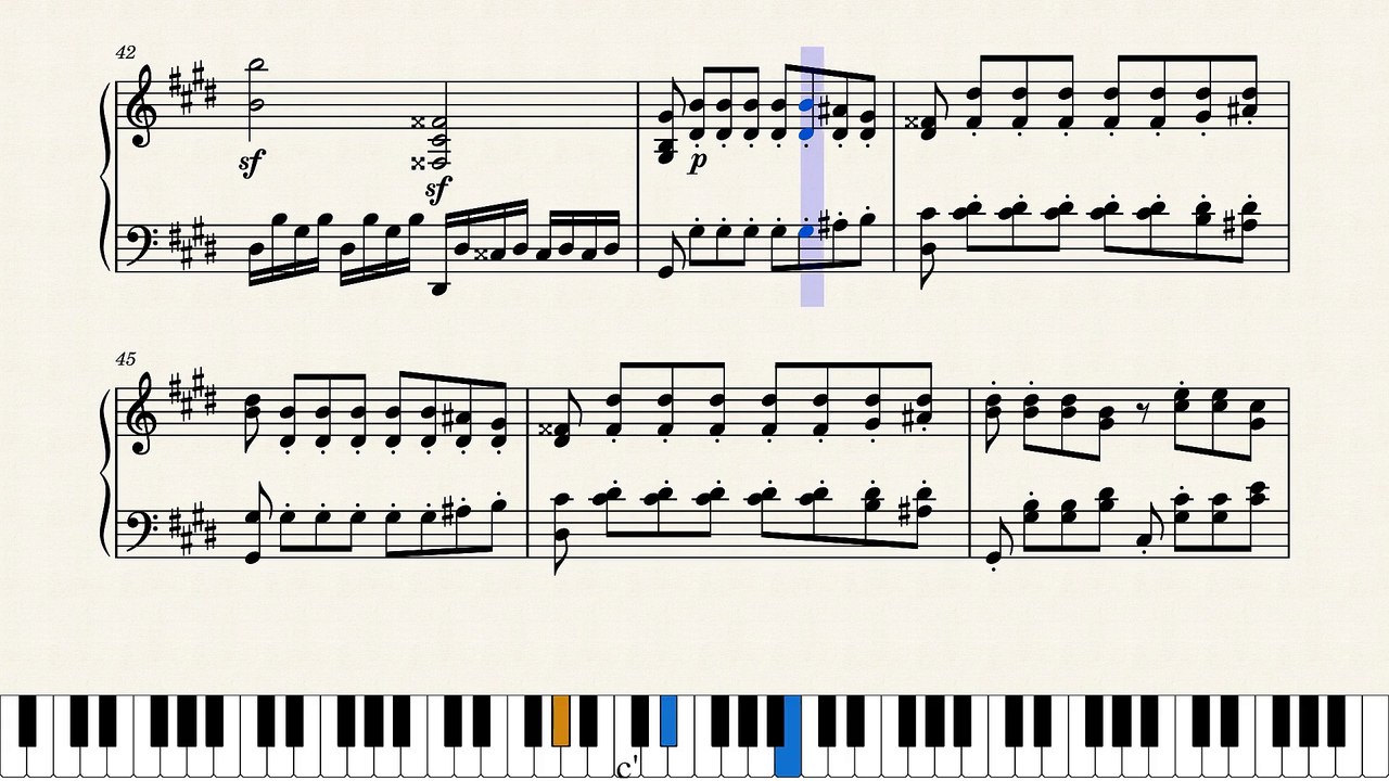 Klaviersonate Nr. 14 Mondscheinsonate Piano Sonata No. 14 Moonlight 3rd Mov.