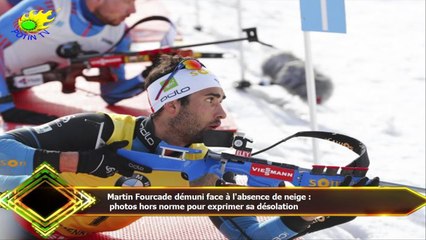 Martin Fourcade démuni face à l'absence de neige :  photos hors norme pour exprimer sa désolation