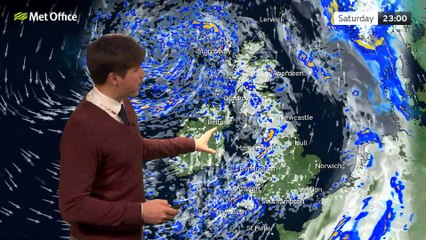 Met Office Evening Weather Forecast 07/01/23 - Unsettled with showers, windy