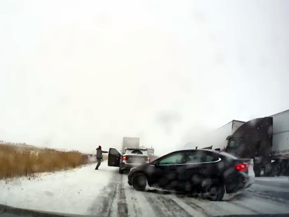 50+ Vehicle Pileup on Highway 402 London Ontario Snow Car Crash Compilations #71 Winter Driving Fails 2023