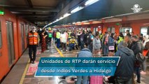 RTP brinda servicio provisional gratis tras incidente en la Línea 3 del Metro CDMX