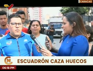 Caracas | Escuadrón Caza Huecos garantiza respuesta inmediata en la vía de Parque Central