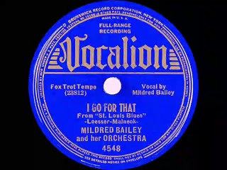 1938 Mildred Bailey Her Orchestra I Go For That