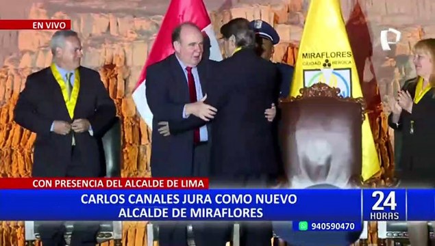 Carlos Canales juramentó como nuevo alcalde de Miraflores