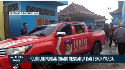 Polisi Lumpuhkan Orang Mengamuk dan Teror Warga di Palembang