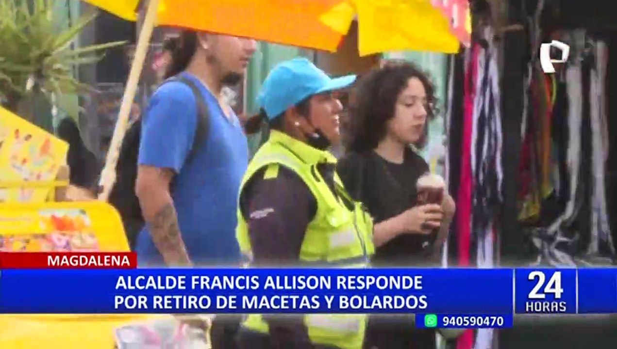 Francis Allison responde por retiro de bolardos y macetas de pasos peatonales