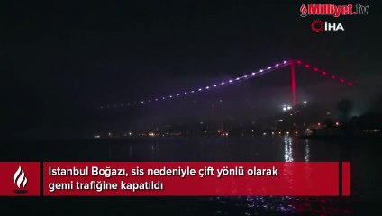 Скачать видео: İstanbul Boğazı sis alarmı! Gemi trafiğine kapatıldı