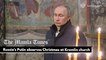 Russia's Putin observes Christmas at Kremlin church