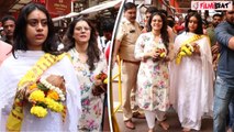 Kajol बेटी Nysa के साथ ऐसे पहुंची Siddhivinayak Temple, No Makeup और Suit में आईं नजर, video viral!