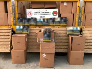 Konya'da 2 ton 734 kilogram kaçak tütün ele geçirildi