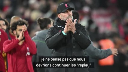 FA Cup - Klopp pour le fait de supprimer les “replay”