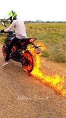 Duke 390--Tyre Fire Burnout Experiment