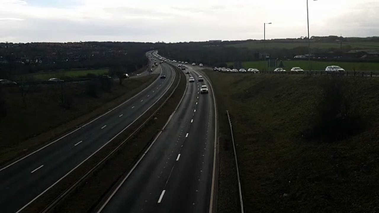 Traffic queuing on the A19 junction with the A1231 at Sunderland ...