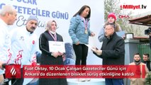 Fuat Oktay, gazetecilerin bisiklet sürüş etkinliğine katıldı