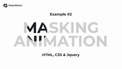 Text Mask Cursor Animation using HTML CSS & Jquery