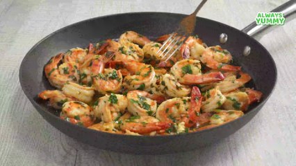 Quick & Easy! Delicious GARLIC BUTTER SHRIMP Recipe in 10 Minutes. Recipe by Always Yummy!