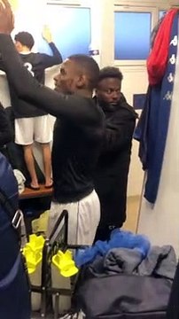 Ambiance dans les vestiaires Champenois après la victoire des séniors À 4-0 en coupe du Val d’Oise face à Marly la Ville