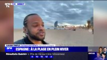 Les Espagnols profitent de la plage en plein mois de janvier