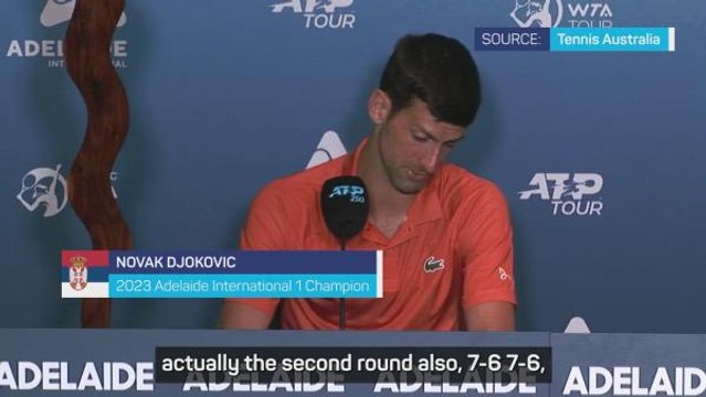 Adelaide triumph the perfect preparation for the Australian Open - Djokovic