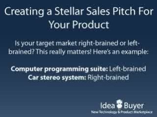 Creating a Sales Pitch for a Product
