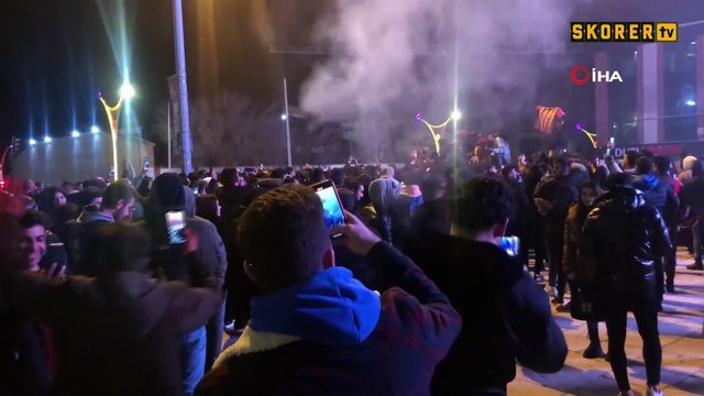 Erzurum'da eksi 10 derecede galibiyet coşkusu