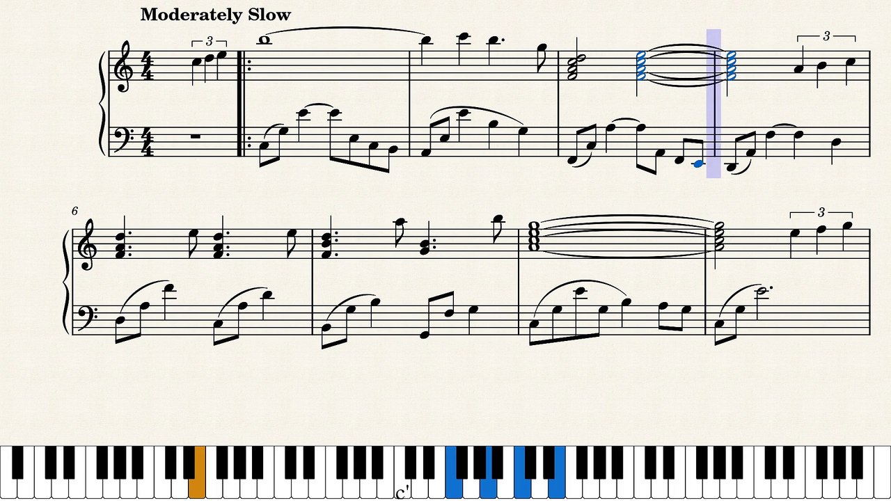 Somewhere in Time – John Barry (easy piano sheet music)
