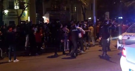 Manisa'da derbi sonrası taraftarlar birbirine girdi