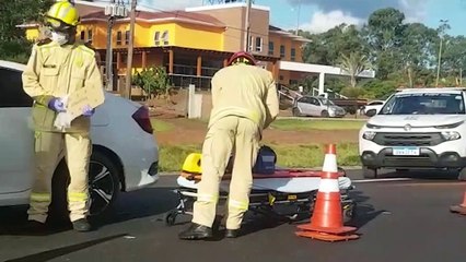 Siate é acionado para atender acidente de trânsito na Rod BR-277 próximo ao Show Rural