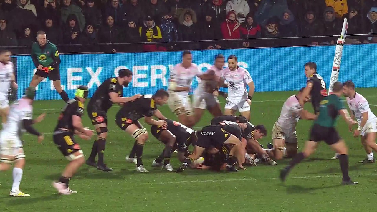 TOP 14 - Essai de Romain SAZY (SR) - Stade Rochelais - Stade Toulousain - Saison 2022:2023