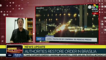 Brazil's authorities confirm 150 arrests and that order is restored
