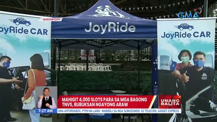 Mahigit 4,000 slots para sa mga bagong TNVS, bubuksan ngayong araw | UB