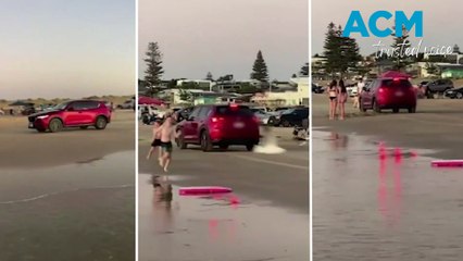 SUV erratically speeds through crowded Moana beach narrowly avoiding children