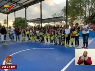 Inauguran cancha de usos múltiples "Pedro Ramos" en el municipio Sucre del estado Aragua