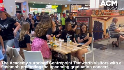 The Academy surprised Centrepoint Tamworth visitors with a flashmob to promote the upcoming graduation concert - Northern Daily Leader - 9/01/2023