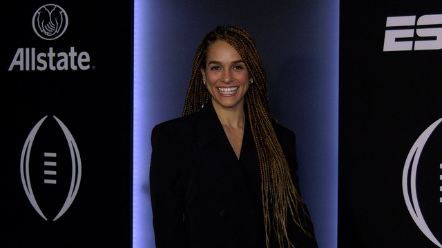 Jess Sims ESPN and CFP’s Allstate Party at the Playoff Blue Carpet in Los Angeles