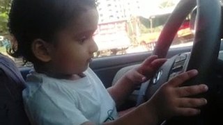 Kids driving car 
