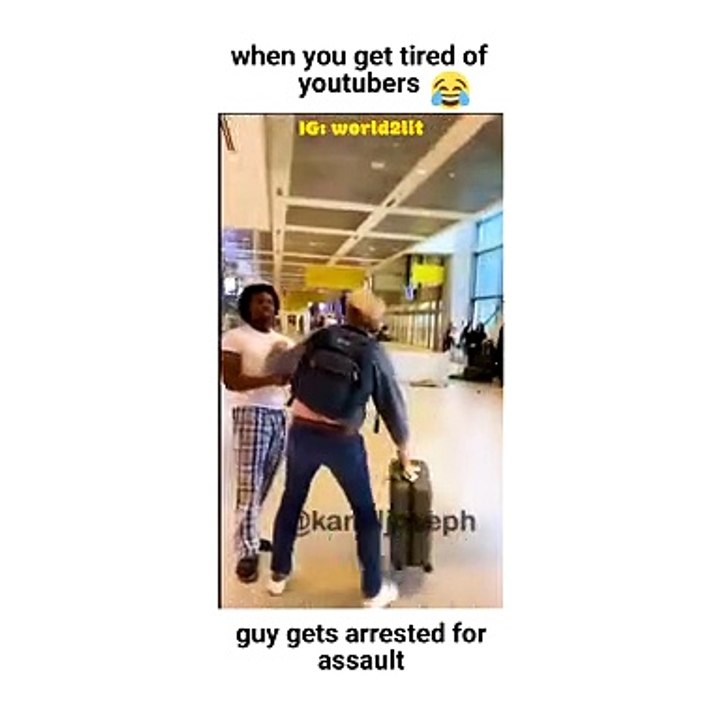 Prank Gone Wrong YouTuber Gets Attacked After Pretending to Steal Luggage from Random Travelers At Airport!