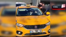 Eyüpsultan'daki sürücü, taksi şoförüne saldırdı